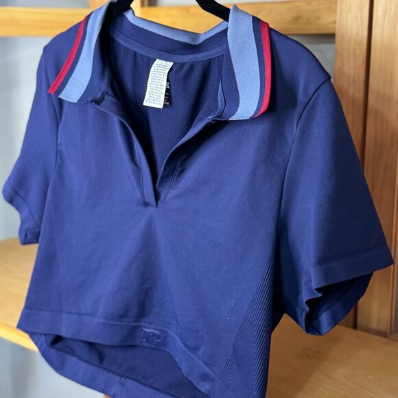 PINK Victoria's Secret Navy crop top women’s XL - Picture 2 of 11